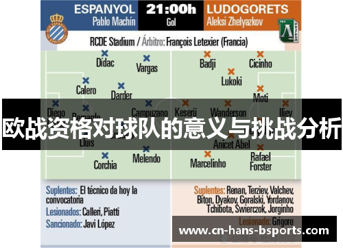 欧战资格对球队的意义与挑战分析